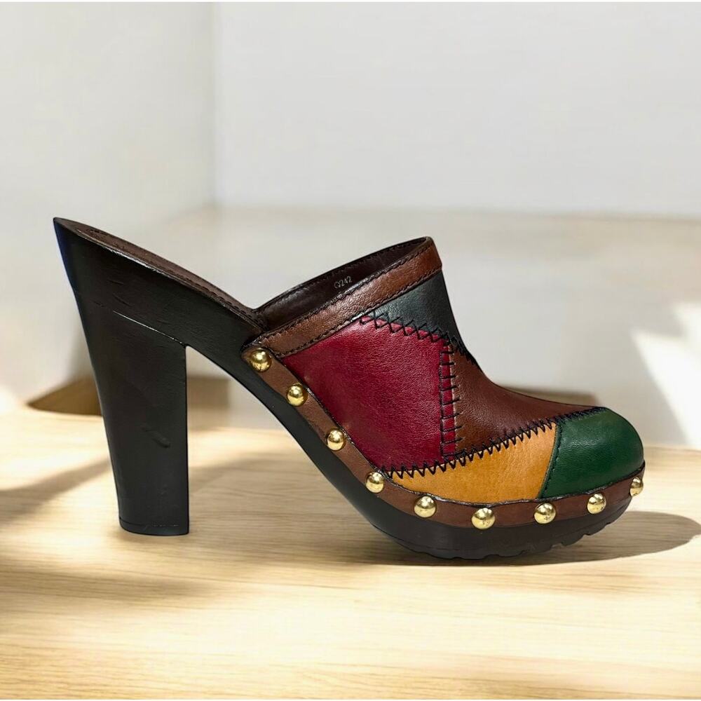 Y2K Coach Q242 Emilia Patchwork Leather Mule Size 6.5M - Picture 3 of 14